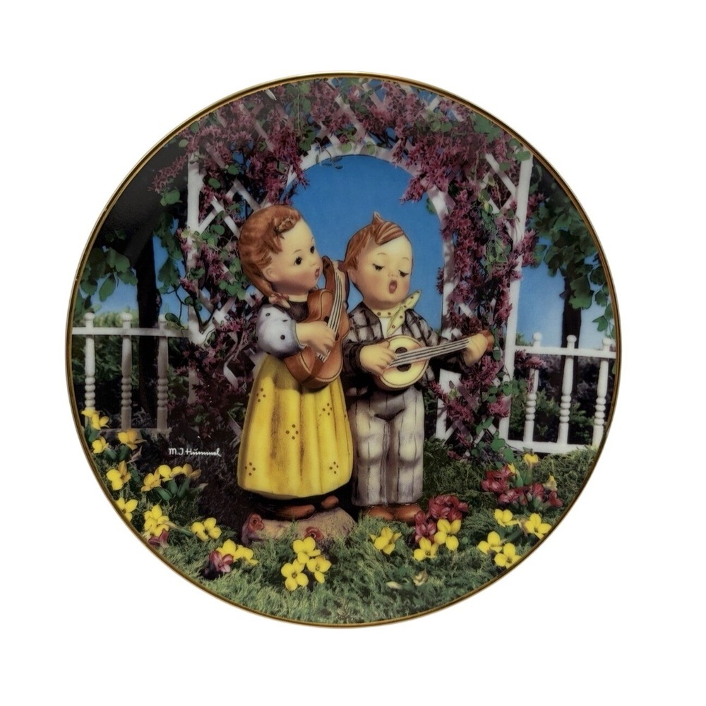 Danbury Mint M J Hummel Little Companions LITTLE MUSICIANS Limited Edition Plate